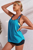 Chevron Stripe Racerback Swim Tank - EBYNN