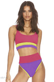 Color Block Two-Piece Spaghetti Strap Swim Set - EBYNN