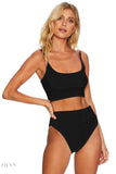Color Block Two-Piece Spaghetti Strap Swim Set - EBYNN