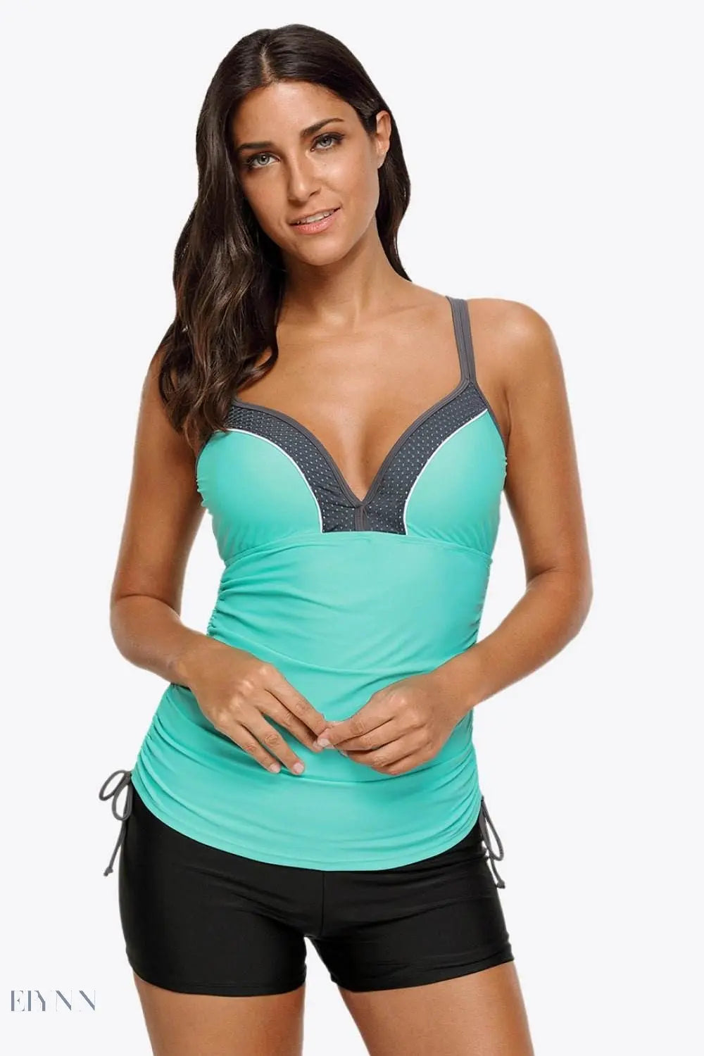 Contrast Sweetheart Neck Swim Cami - EBYNN