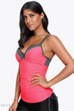 Contrast Sweetheart Neck Swim Cami - EBYNN