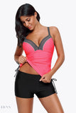 Contrast Sweetheart Neck Swim Cami - EBYNN