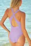 Crisscross Back One-Piece Swimsuit - EBYNN