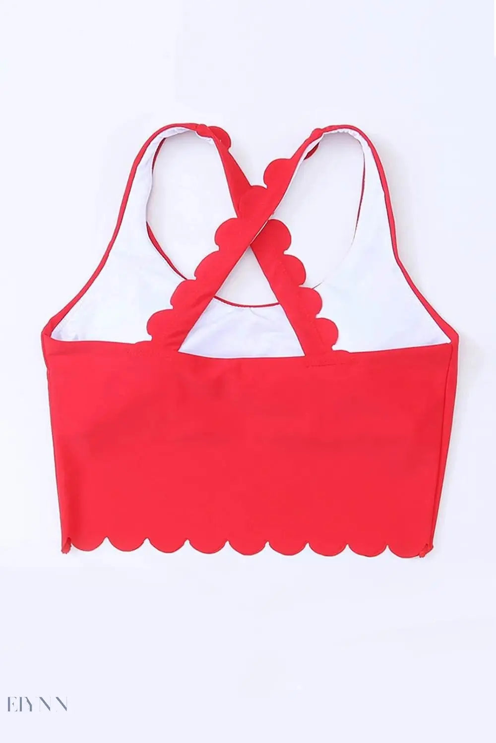 Crisscross Scoop Neck Swim Top - EBYNN