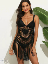 Crochet Fringe Beach Cover Up - EBYNN