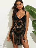 Crochet Fringe Beach Cover Up - EBYNN