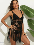 Crochet Fringe Beach Cover Up - EBYNN