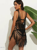 Crochet Fringe Beach Cover Up - EBYNN