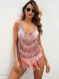 Crochet Fringe Beach Cover Up - EBYNN
