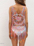 Crochet Fringe Beach Cover Up - EBYNN