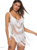 Crochet Fringe Beach Cover Up - EBYNN