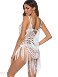 Crochet Fringe Beach Cover Up - EBYNN