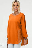 Double Take High-Low T-Shirt - Full Size Long Sleeve for Effortless Style - EBYNN