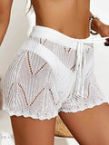 Drawstring Cutout Swim Shorts - EBYNN