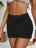 Drawstring Cutout Swim Shorts - EBYNN