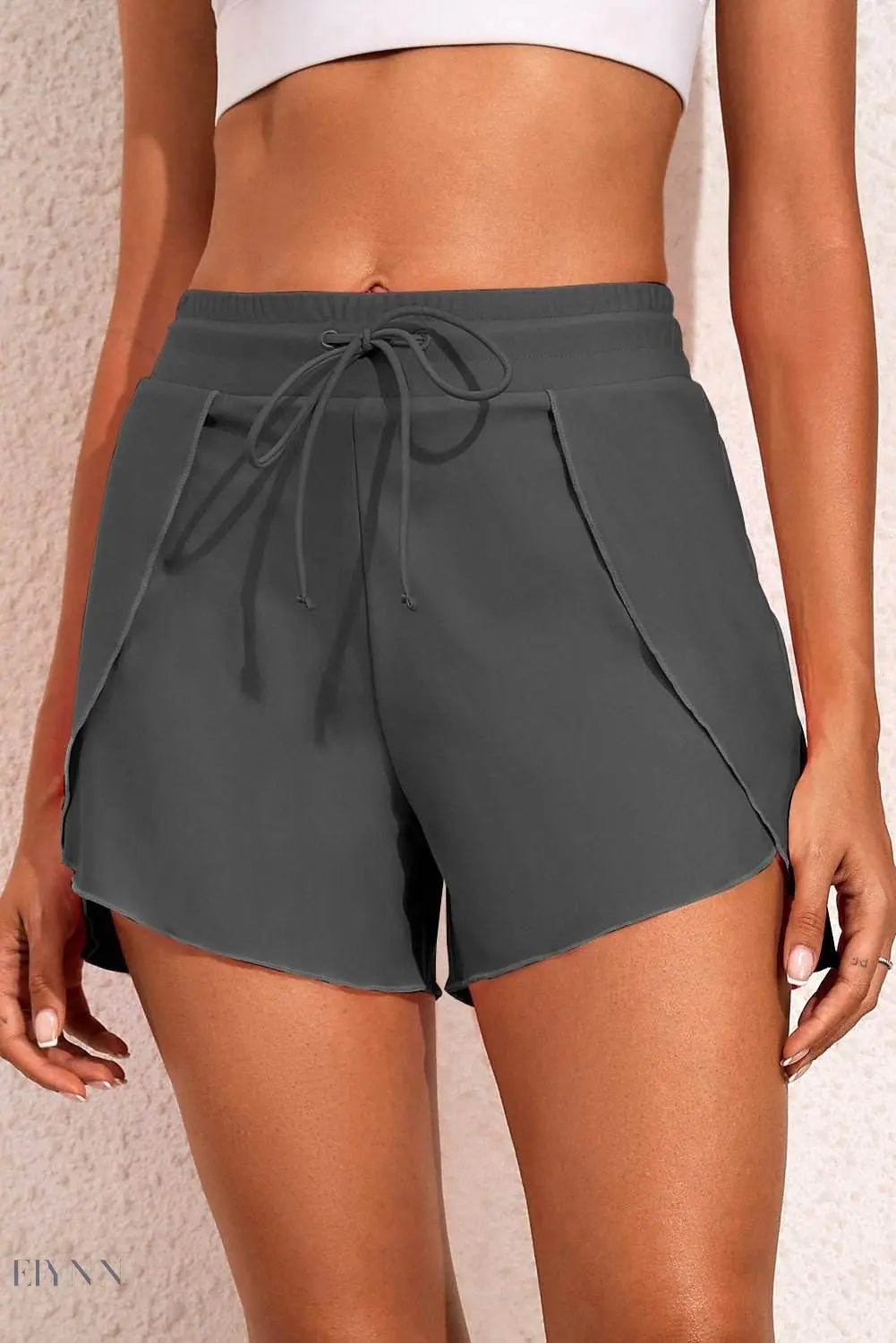 Drawstring Waist Swim Shorts - EBYNN
