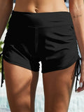 FAM-FAM Mid-Rise Waist Drawstring Swim Shorts - EBYNN