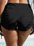 FAM-FAM Mid-Rise Waist Drawstring Swim Shorts - EBYNN