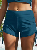 FAM-FAM Mid-Rise Waist Drawstring Swim Shorts - EBYNN