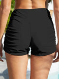 FAM-FAM Ruched Mid-Rise Waist Swim Shorts - EBYNN