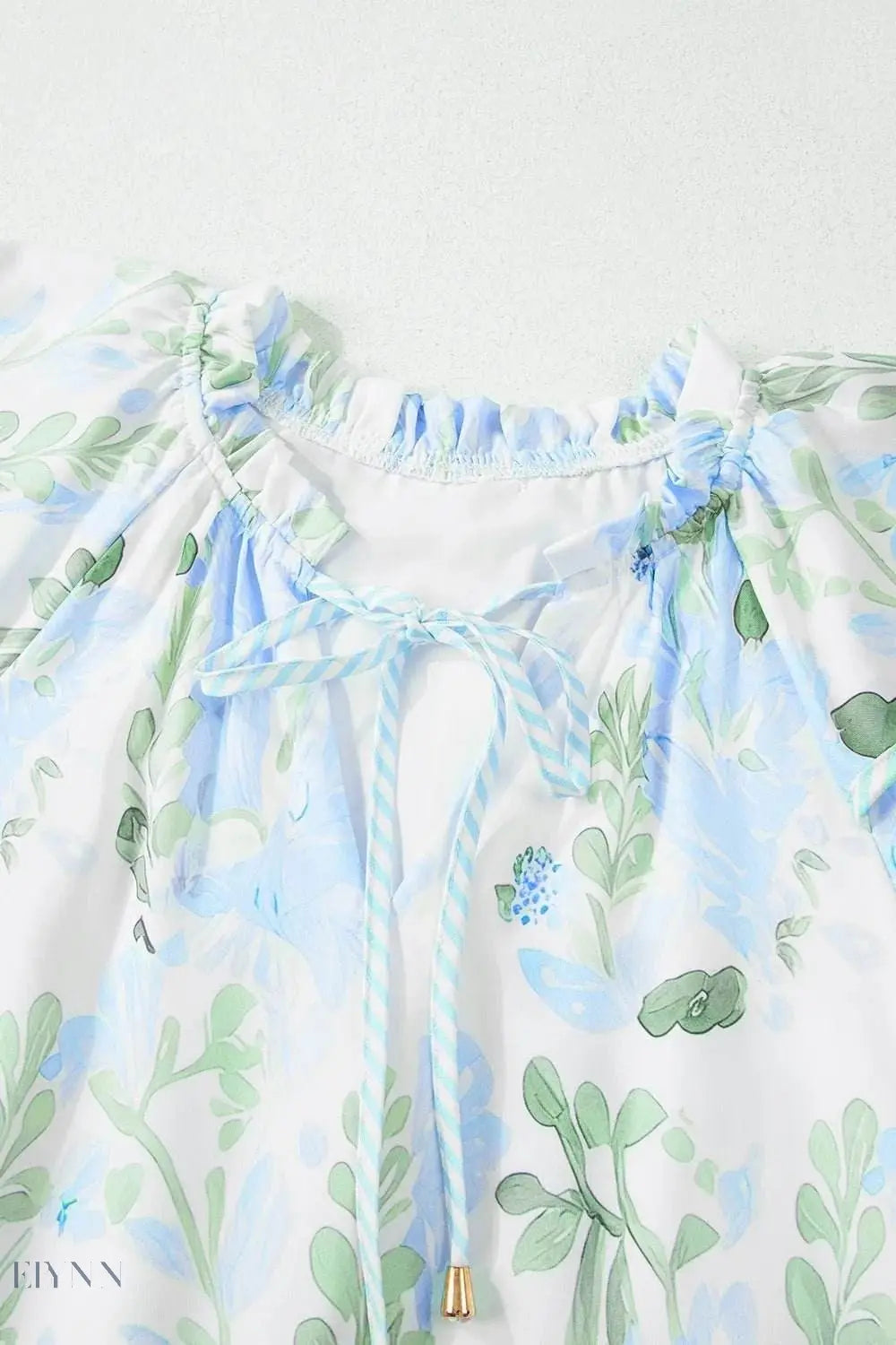 Floral Contrast Edge Layered Mini Dress - EBYNN