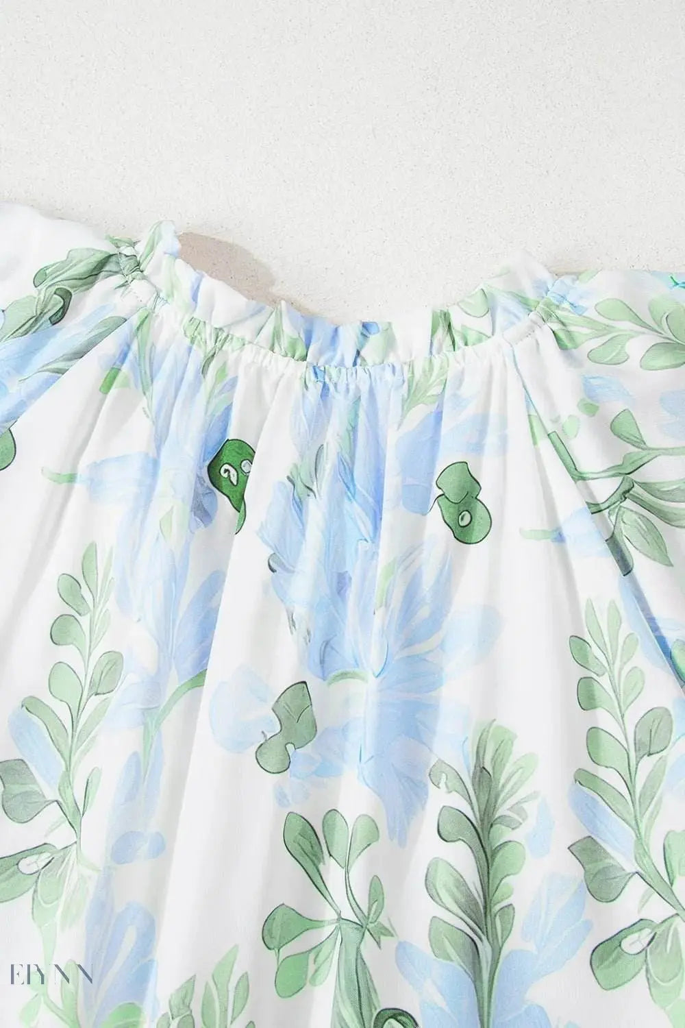 Floral Contrast Edge Layered Mini Dress - EBYNN