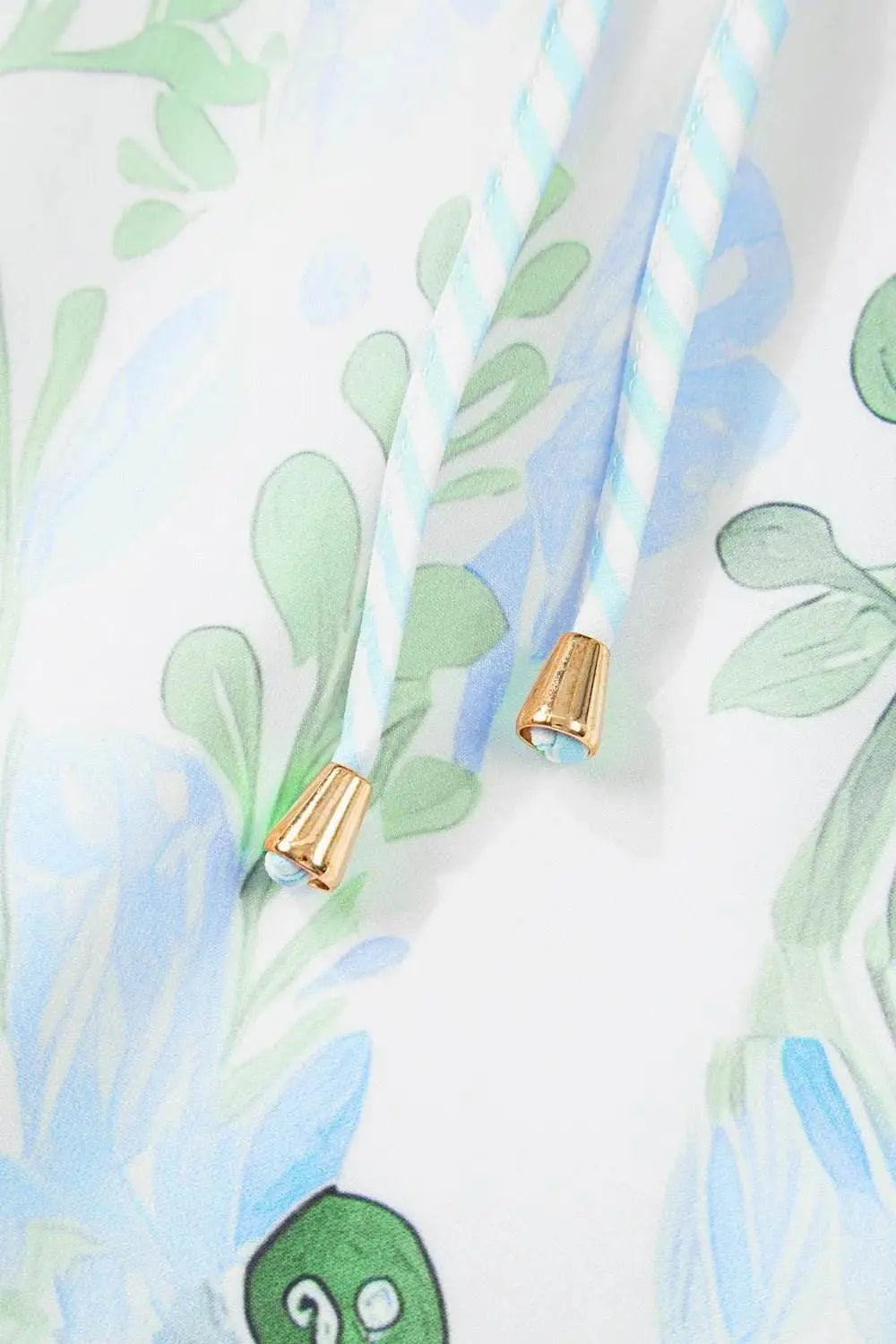 Floral Contrast Edge Layered Mini Dress - EBYNN