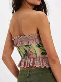 Floral Lace Tube Top with Lace Trim for Stylish Summer Looks - EBYNN