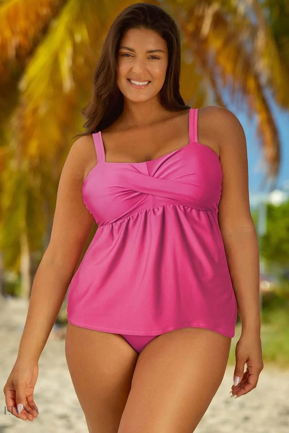 Full Size Adjustable Strap Tankini Set - EBYNN