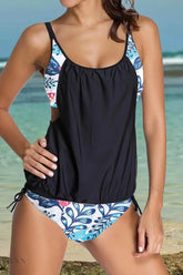 Crisscross Scoop Neck Tankini Set - EBYNN