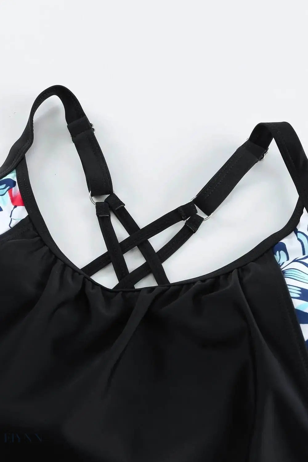 Crisscross Scoop Neck Tankini Set - EBYNN