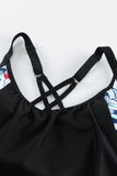 Crisscross Scoop Neck Tankini Set - EBYNN