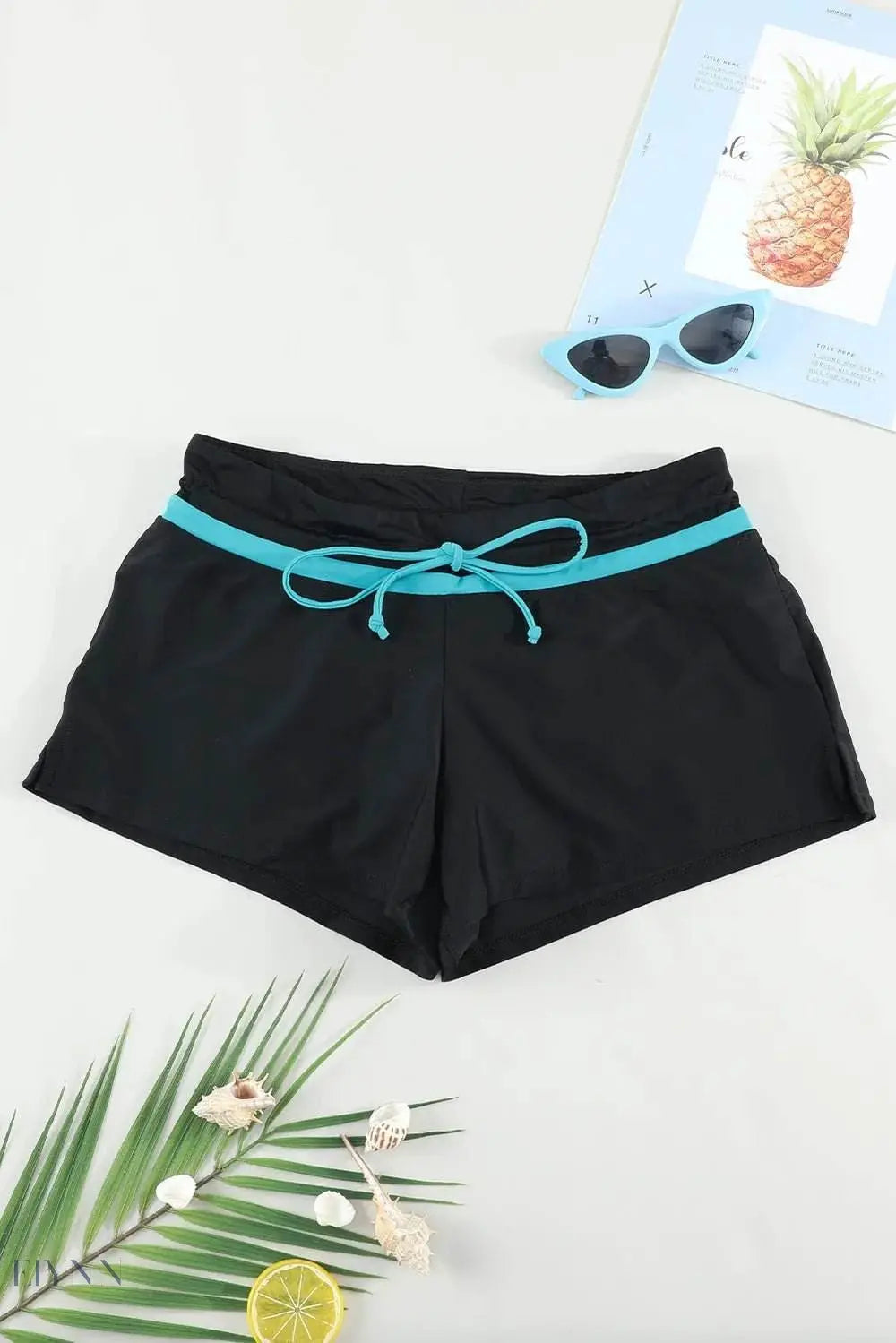 Full Size Drawstring Swim Shorts - EBYNN