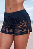 Full Size Drawstring Waist Swim Shorts - EBYNN