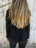 Full Size Plus Size Blazer - Effortless Elegance in Open-Front Lace Style - EBYNN