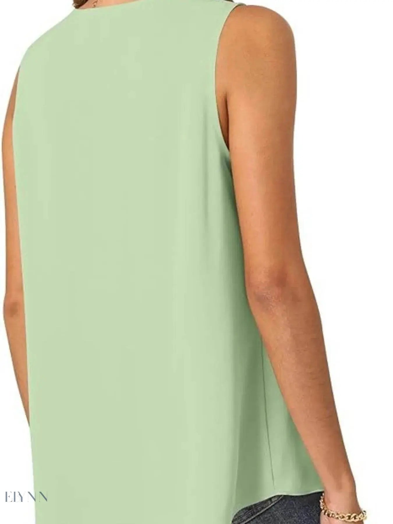 Plus Size V-Neck Tank Top - Stylish Sleeveless Fashion for Every Body - EBYNN