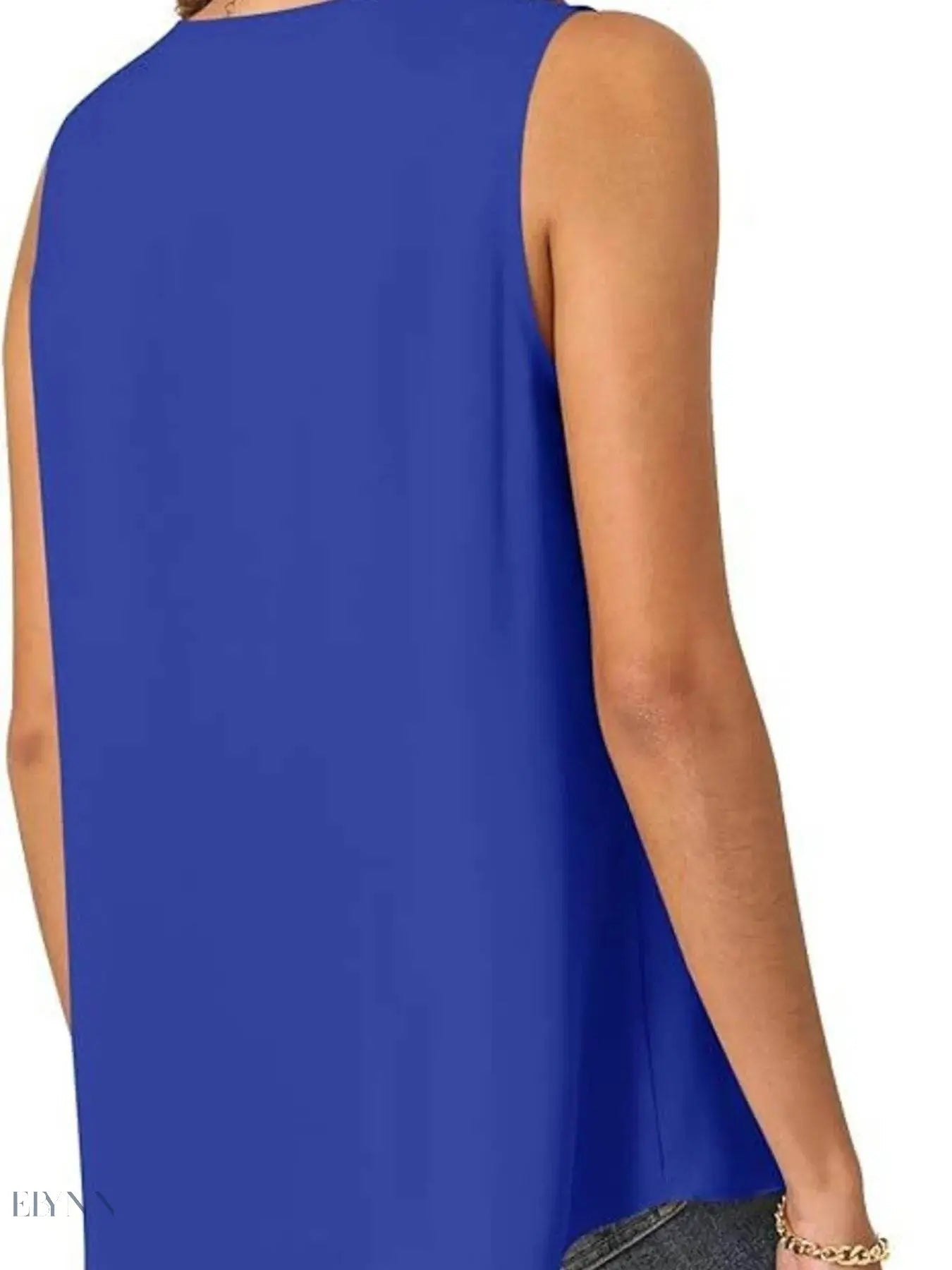 Plus Size V-Neck Tank Top - Stylish Sleeveless Fashion for Every Body - EBYNN