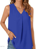 Plus Size V-Neck Tank Top - Stylish Sleeveless Fashion for Every Body - EBYNN