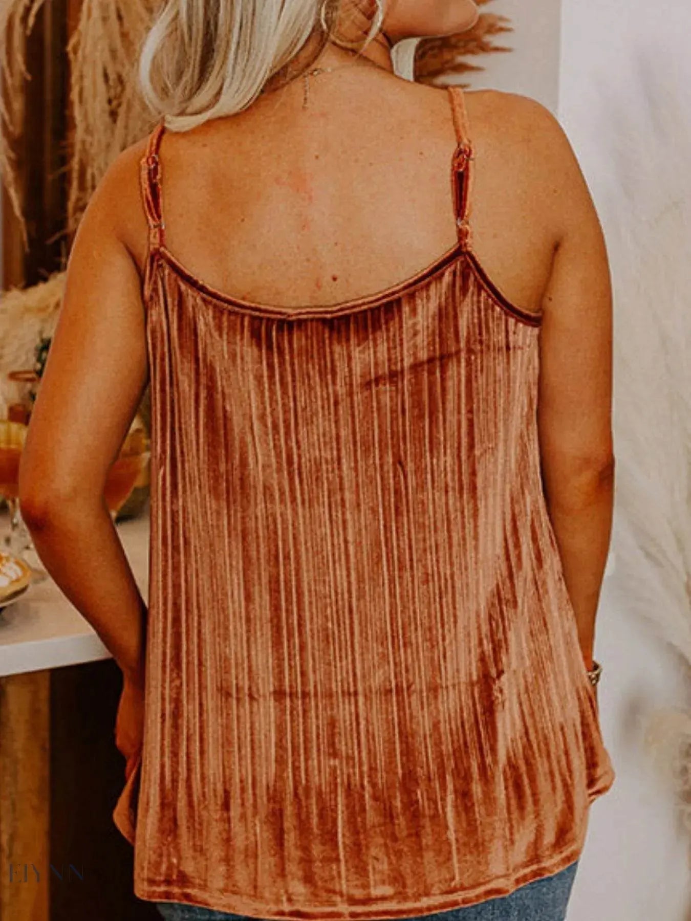 Lace Trim Cami Top with Pleated Design for Effortless Style - EBYNN