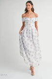 Floral Off-Shoulder Maxi Dress for Summer - EBYNN