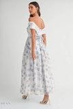 Floral Off-Shoulder Maxi Dress for Summer - EBYNN