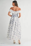 Floral Off-Shoulder Maxi Dress for Summer - EBYNN