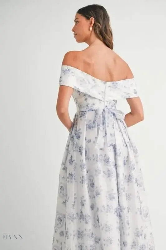 Floral Off-Shoulder Maxi Dress for Summer - EBYNN