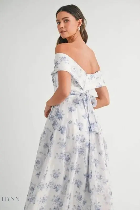 Floral Off-Shoulder Maxi Dress for Summer - EBYNN