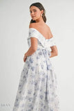 Floral Off-Shoulder Maxi Dress for Summer - EBYNN
