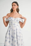 Floral Off-Shoulder Maxi Dress for Summer - EBYNN