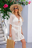 Openwork Tie Waist Cover Up - EBYNN