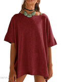 Oversized Round Neck T-Shirt for Ultimate Comfort with Drop-Shoulder Design - EBYNN