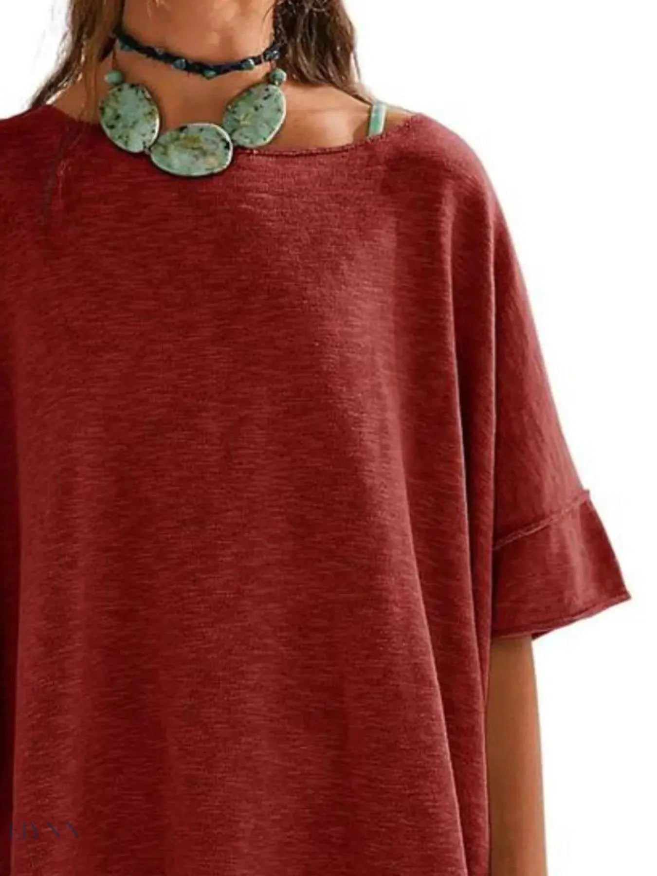 Oversized Round Neck T-Shirt for Ultimate Comfort with Drop-Shoulder Design - EBYNN