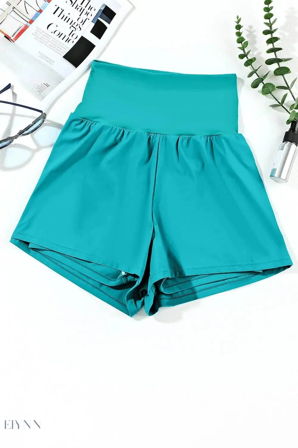 Pocketed High Waist Swim Shorts for Women - EBYNN